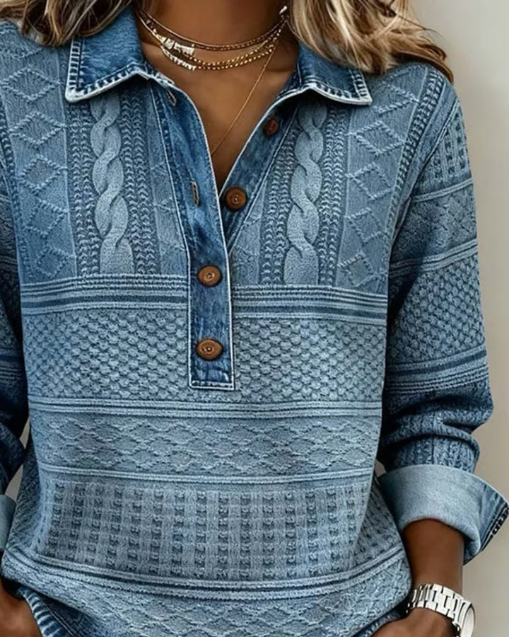 Livia – Top met kraag en knoopsluiting
