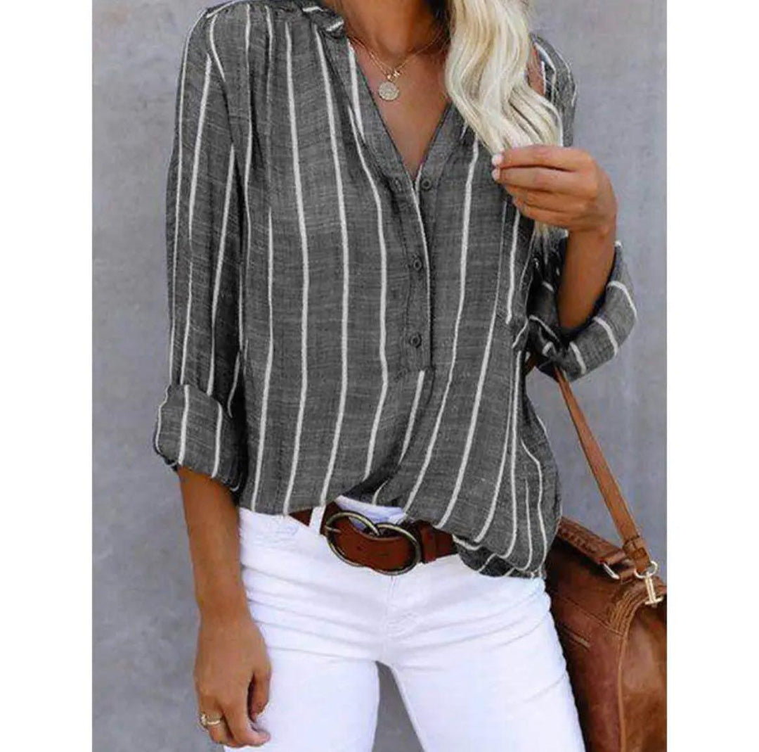 Agathe Elegante Gestreepte Blouse