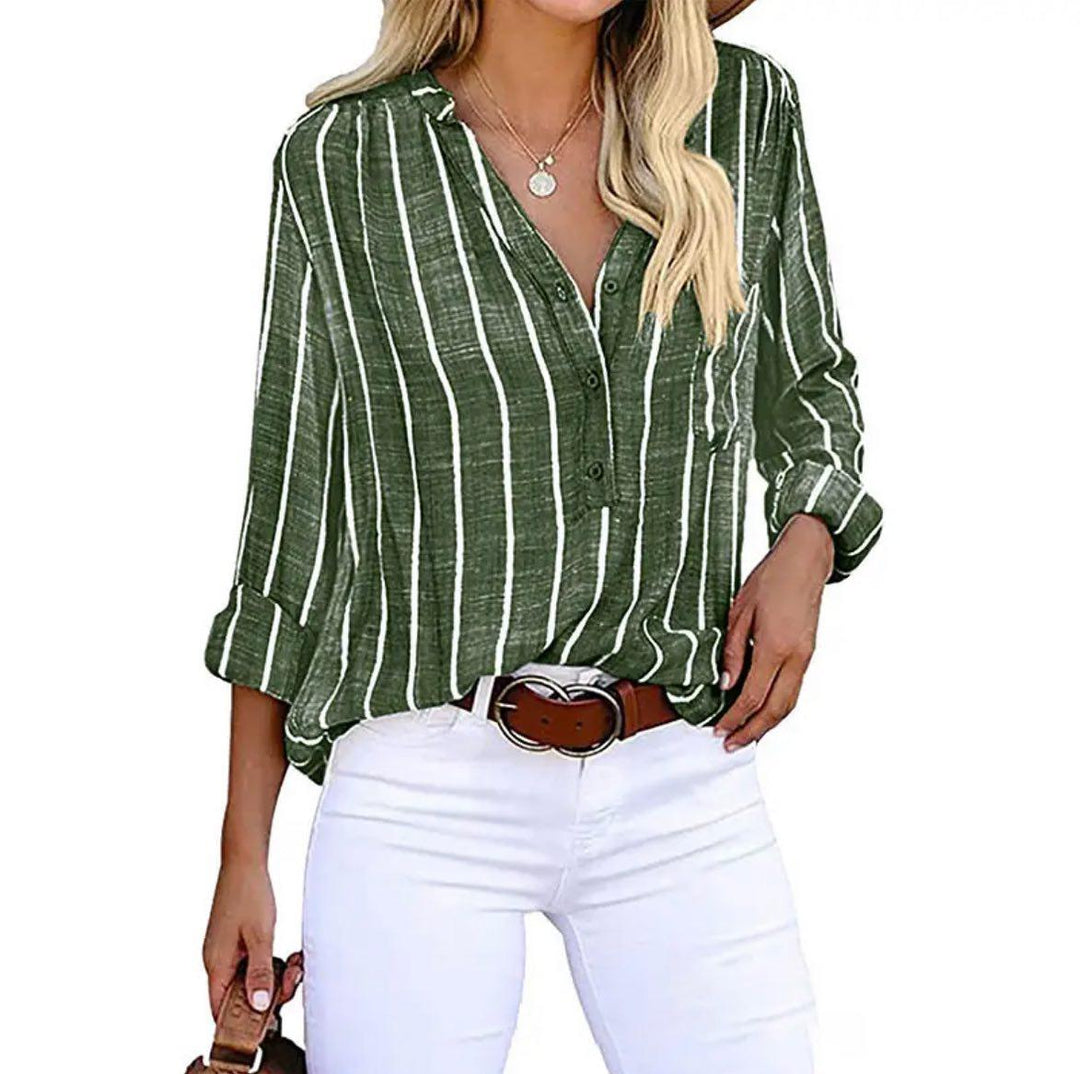 Agathe Elegante Gestreepte Blouse