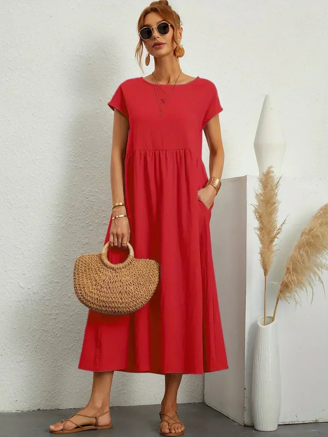 Gabrielle  Midi-jurk met tijdloze elegantie