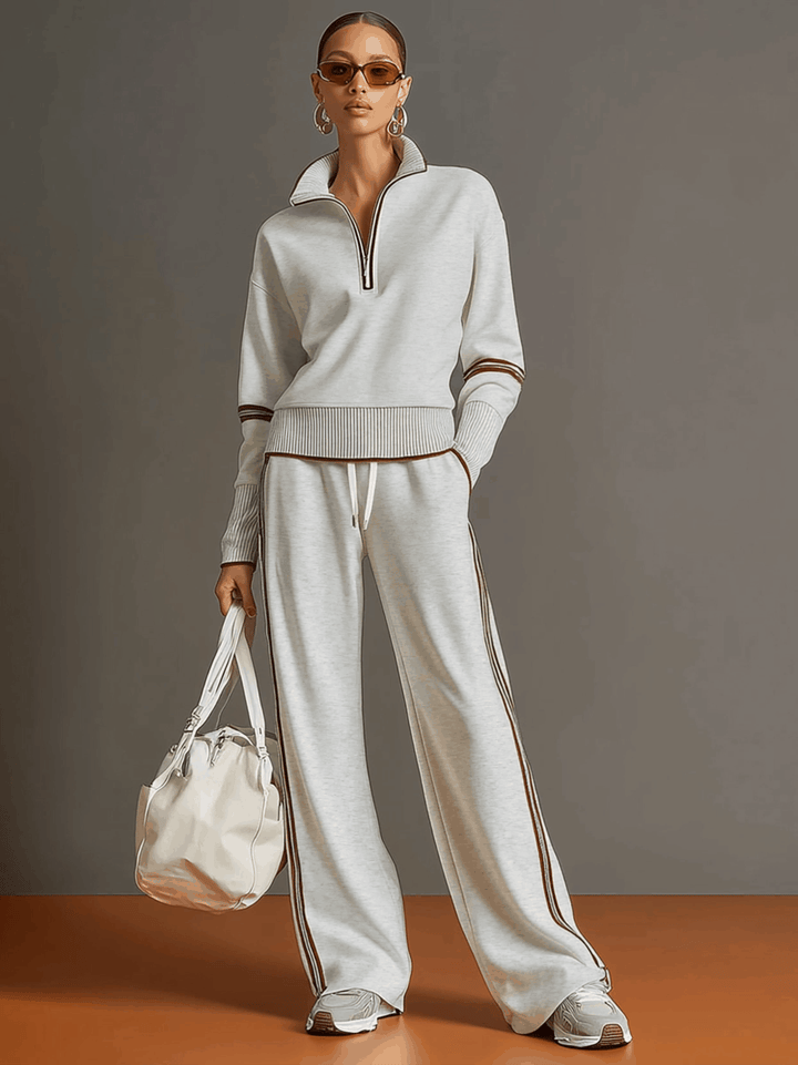 Marietta Blouse en Broek met Brede Pijpen
