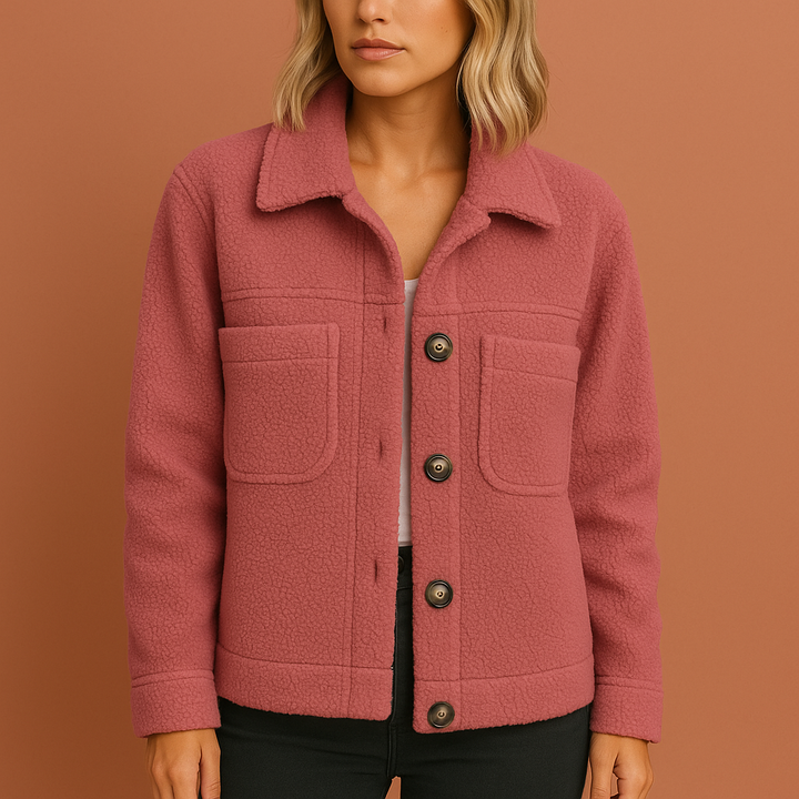 Warme casual teddy jas voor dames | Liva