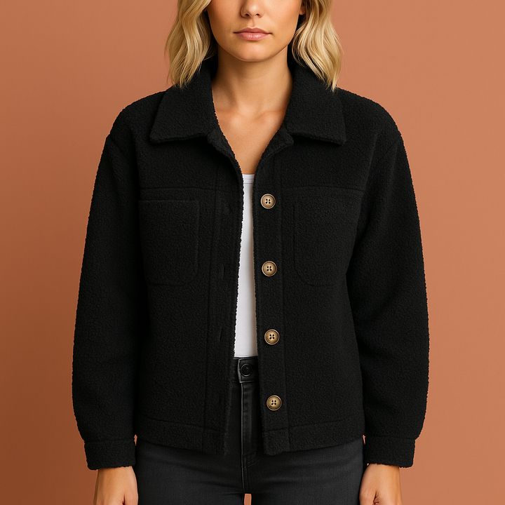 Warme casual teddy jas voor dames | Liva