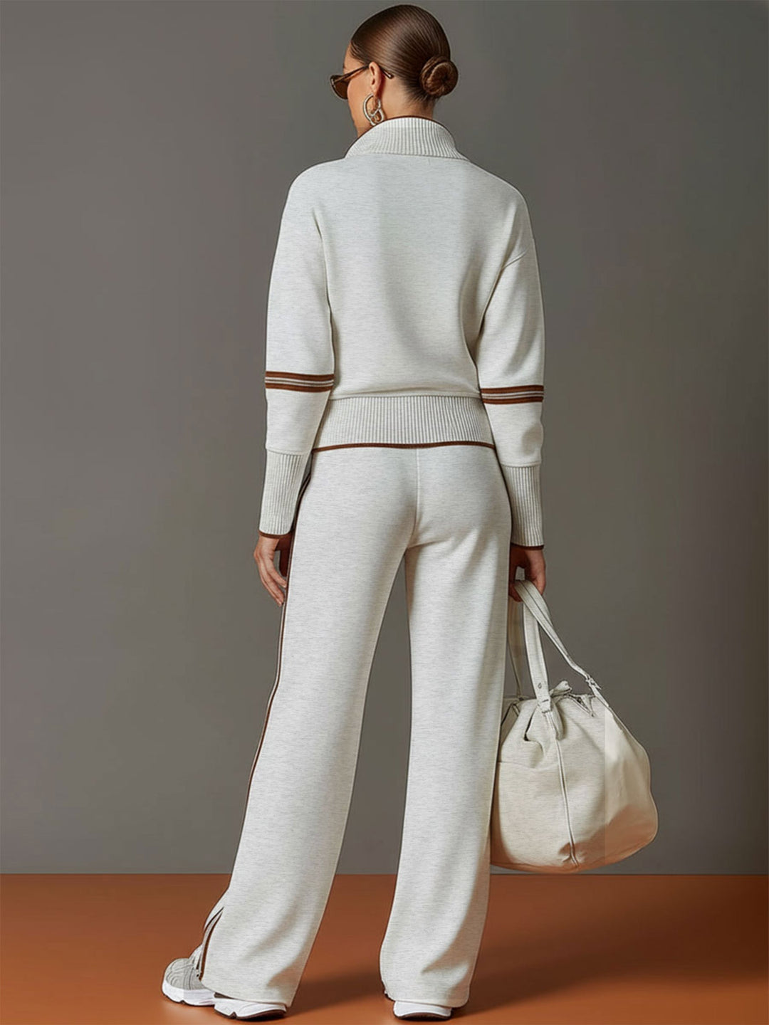 Marietta Blouse en Broek met Brede Pijpen