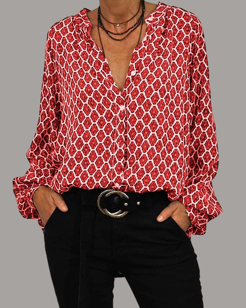 Edwina Geometrische Blouse