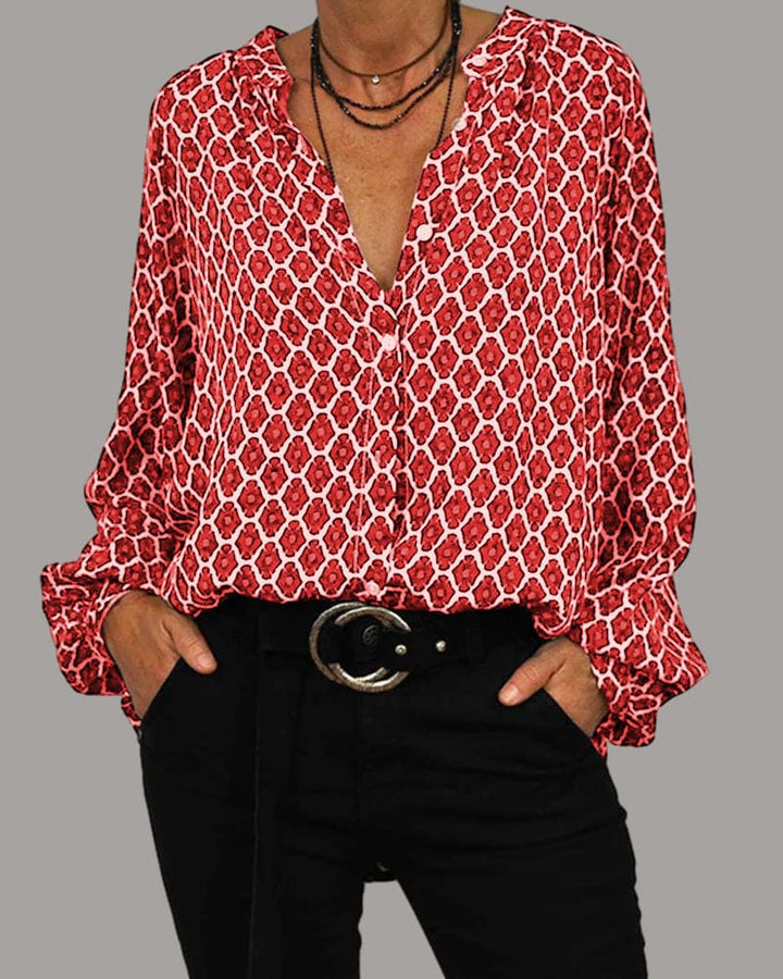 Edwina Geometrische Blouse