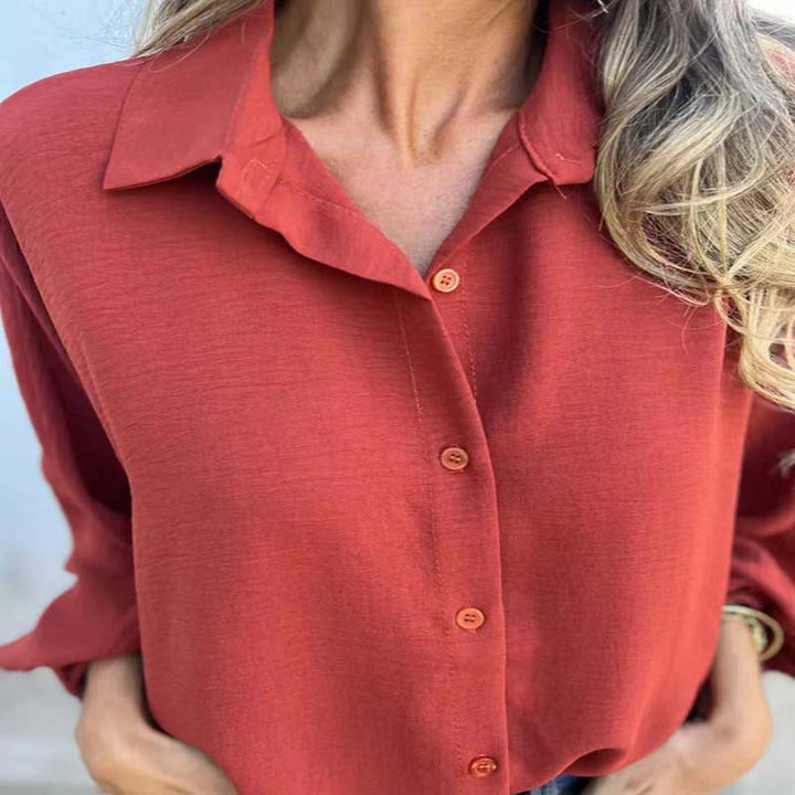 Cornelia Klassieke Langermige Blouse