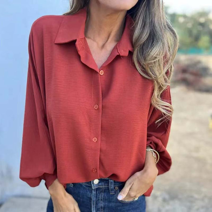 Cornelia Klassieke Langermige Blouse