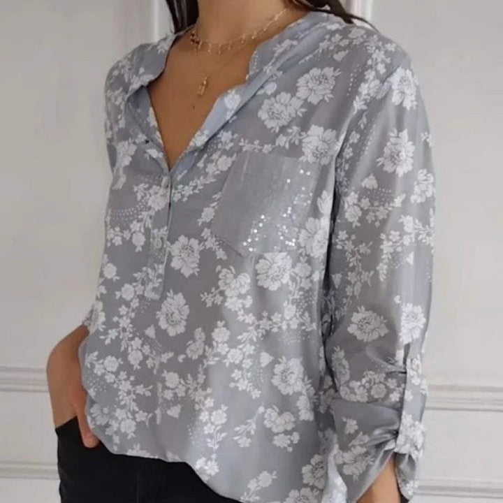 Friedlinde Langermige Bloemenblouse